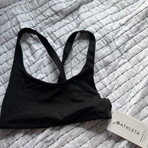 Athleta Black Cross-Back Bikini Top